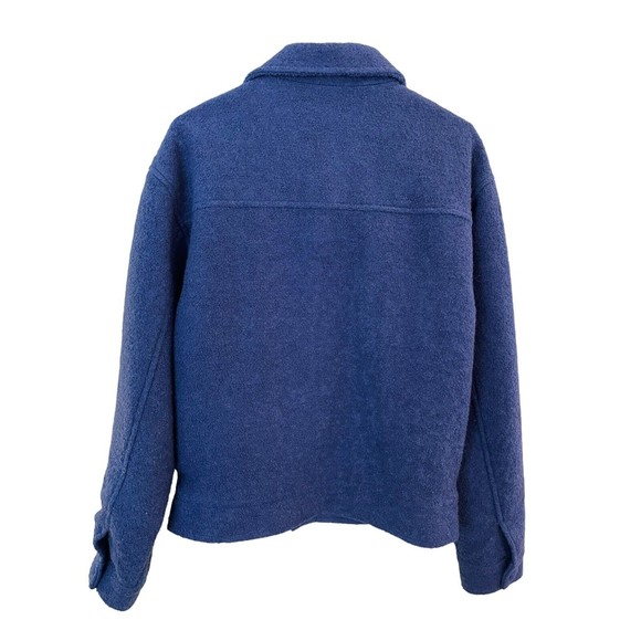 River Island London Blue Jacket Wool Blend Size Small - Picture 3 of 7